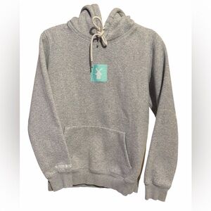 Dutch Bros Gray Crewneck Sweatshirt with Teal Patch Logo